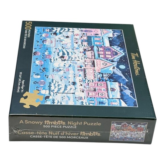 Tim Hortons A Snowy Timbits Night 500 Piece Jigsaw Puzzle 18 x 24 New Sealed - Picture 7 of 9